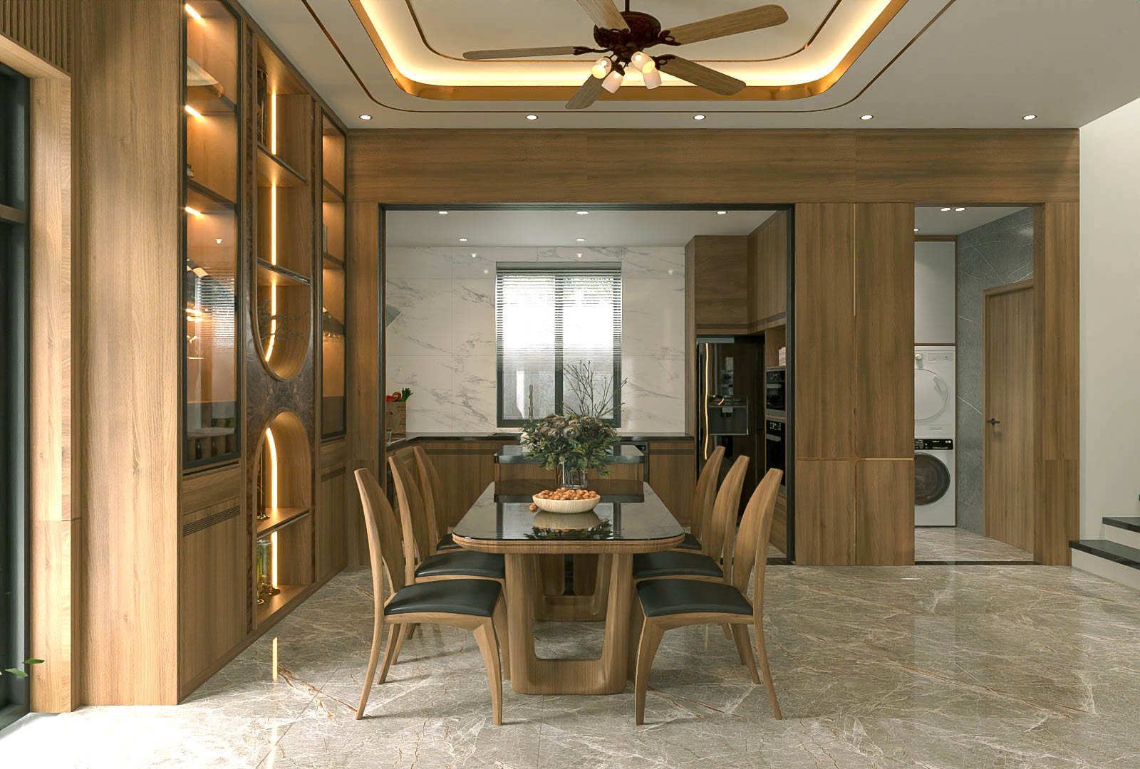 Phòng ăn và bếp biệt thự Anh Nguyên